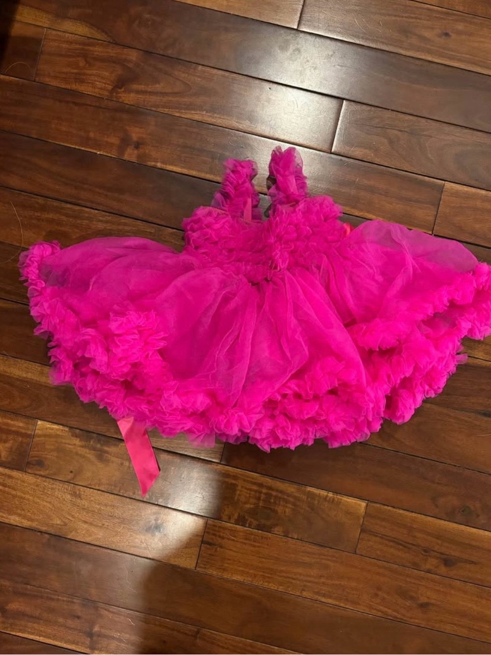 Kids Ruffle Butts Pink Tulle Dress
